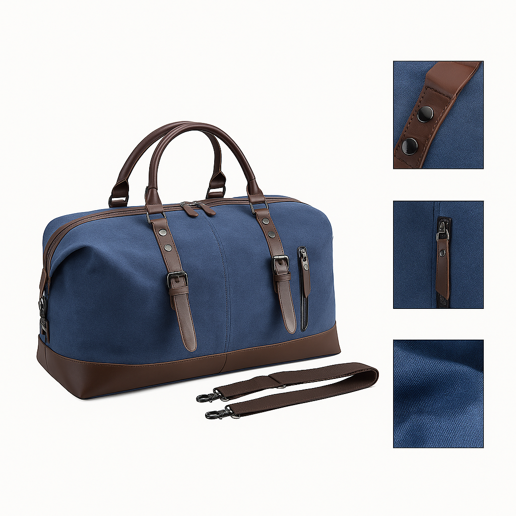 The Wander — Retro Weekender in Waxed Canvas