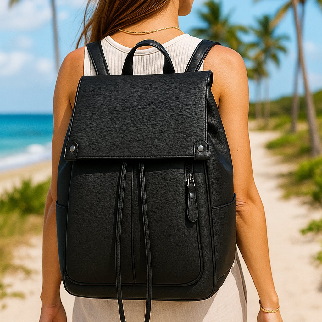 The Combi — Retro Leather Travel Backpack
