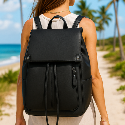 The Combi — Retro Leather Travel Backpack