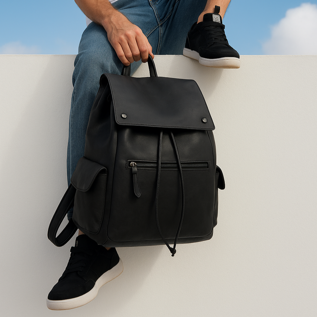 The Combi — Retro Leather Travel Backpack