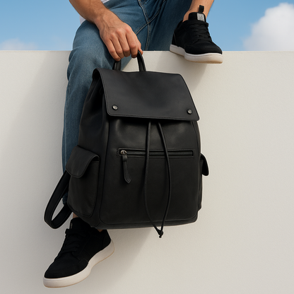 The Combi — Retro Leather Travel Backpack